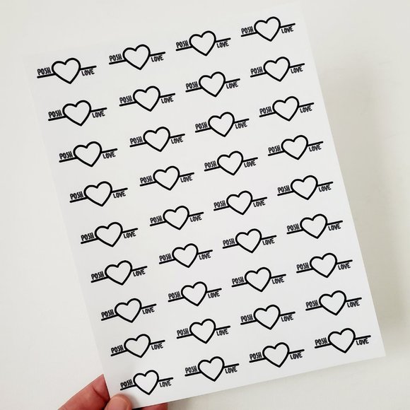 LB033 Posh Love Poshmark Stickers  [Price Firm] - Picture 3 of 8